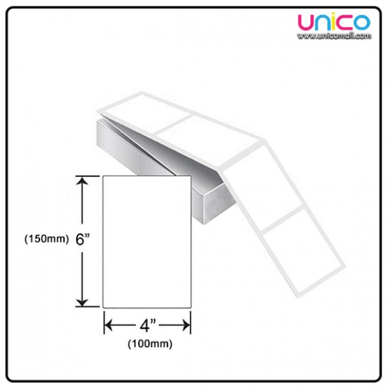 Folding Thermal Label Paper Sticker 100mm x 150mm, 5000pcs