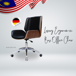 Medium Back Luxury Ergonomic Boss Office Leather Chair 