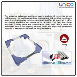 Universal Fridge & Washing Machine Base Stand – Adjustable Height with 4 Strong Stabilizer Feet