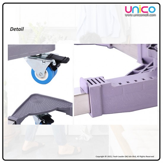 Universal Adjustable Stand for Washing Machine & Refrigerator – 200kg Load, Stainless Steel, 48–64cm Universal Adjustable Stand for Washing Machine & Refrigerator – 200kg Load, Stainless Steel, 48–64cm