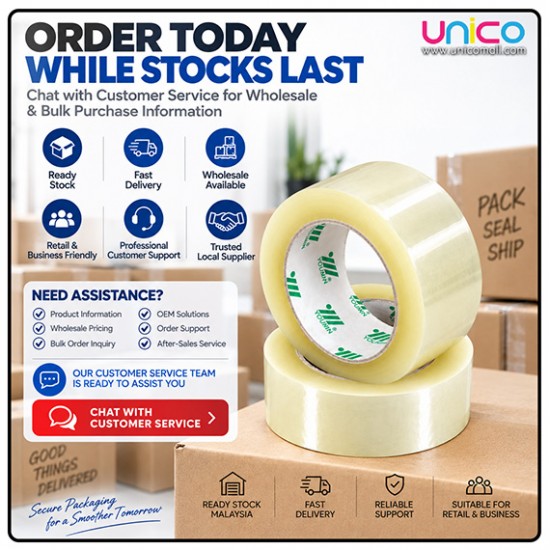 Clear Packaging Tape 45mm x 114m for Moving Boxes and Shipping