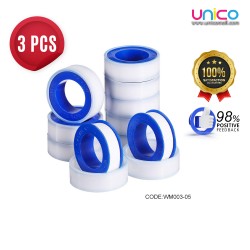(3Pcs) Pipe Thread Seal Tape: High-Quality 12mm x 0.075mm x 10m Roll