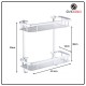 Aluminium 2-tier Square Bathroom Shelf Organizer (No Drilling) Aluminium 2-tier Square Bathroom Shelf Organizer (No Drilling)