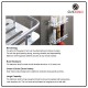 Aluminium 2-tier Square Bathroom Shelf Organizer (No Drilling) Aluminium 2-tier Square Bathroom Shelf Organizer (No Drilling)