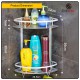 Aluminum 2-tier Triangle Shelf Storage Rack For Bathroom (No Drilling) Aluminum 2-tier Triangle Shelf Storage Rack For Bathroom (No Drilling)