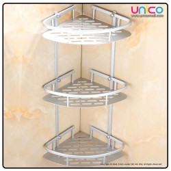 Space-Saving Aluminium Bathroom Shelf Organizer | Unicomall.com