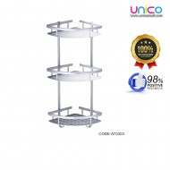 Space-Saving Aluminium Bathroom Shelf Organizer | Unicomall.com