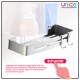 Premium Aluminum Bathroom Shelf Rack with Hook - Unicomall Premium Aluminum Bathroom Shelf Rack with Hook - Unicomall