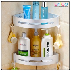 Discover the Best Aluminum Bathroom Triangle Shelf Rack with Hook | Unicomall