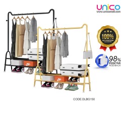 Premium Gold & Black Coat Rack (150x120x40cm) | Unicomall