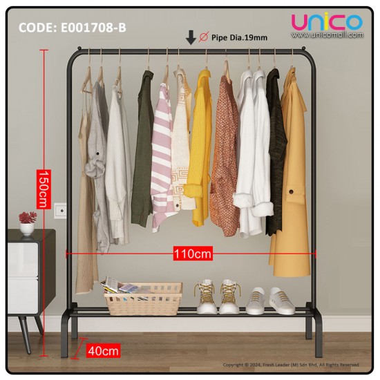 Efficient Single Pole Clothes Rack Organizer by Unicomall - 150x110x40cm Space Saver