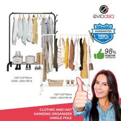 Clothes and Hat Hanging Organizer-Single Pole, 150*110*40cm