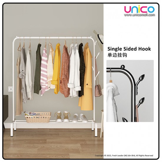 Single Pole Clothes & Hat Hanging Organizer – Space-Saving Rack 150x110x40cm