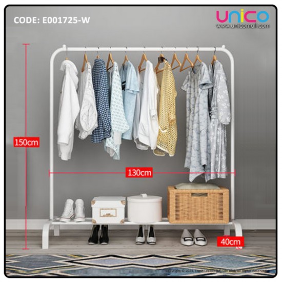 Space-Saving Clothes Rack Organizer | Single Pole Design | 150x130x40cm