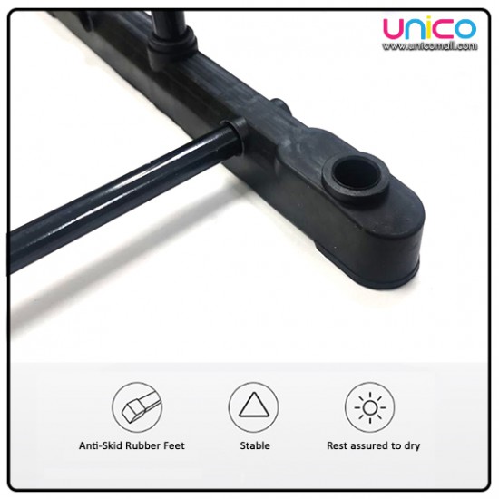 Single Layer Coat Rack- Black (130*65*40cm) Single Layer Coat Rack- Black (130*65*40cm)