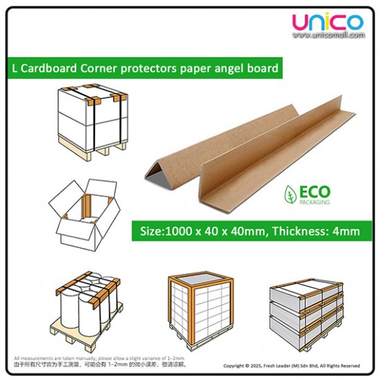 Safe Edge 100cm L Shape Cardboard Corner Protector - Premium Angel Board for Packing Needs