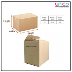 Small Cardboard Shipping Box (25 x 19.5 x 16cm)