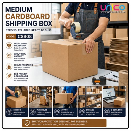 Heavy Duty Medium Cardboard Shipping Box 44.5×32×33cm Carton Box