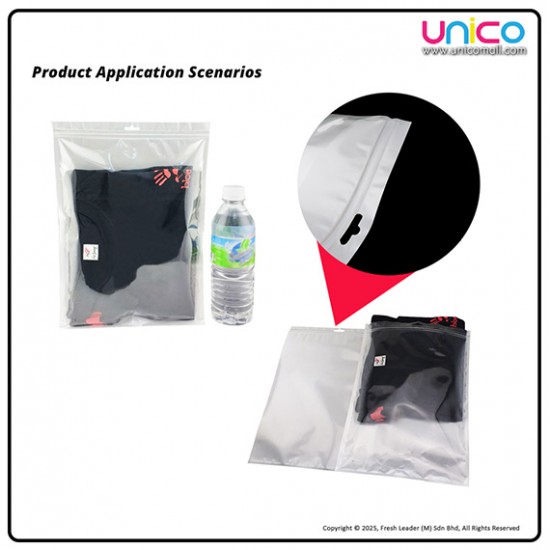 Clear Zip Lock Plastic Bag 25x35cm (100pcs/Pack) – Reusable Packaging Pouch