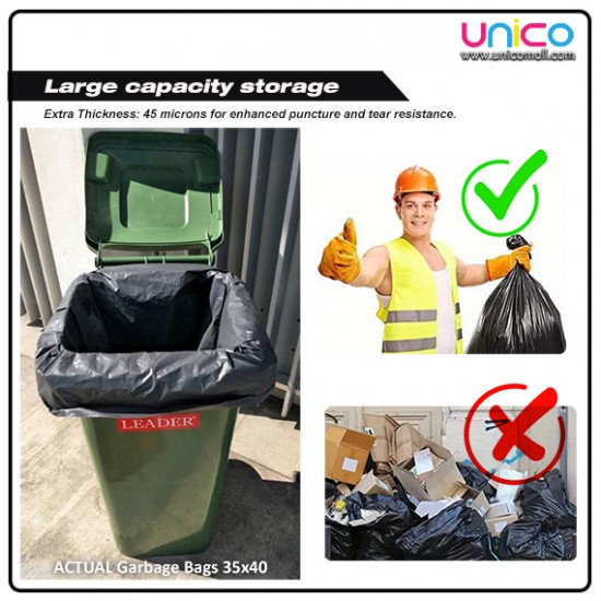 Large 35x40 Inch Heavy Duty Garbage Bags – Extra Thick Black Plastic Trash Bags, 10pcs Large 35x40 Inch Heavy Duty Garbage Bags – Extra Thick Black Plastic Trash Bags, 10pcs