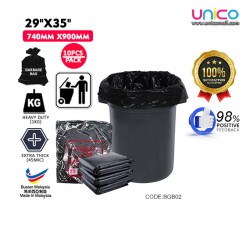 Heavy Duty HDPE Garbage Bags 74cm x 90cm – 10 Pack of Black Rubbish Bags