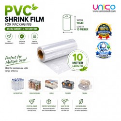 Packaging PVC Shrink Wrap Film - 16cm x 10m | Durable & Affordable