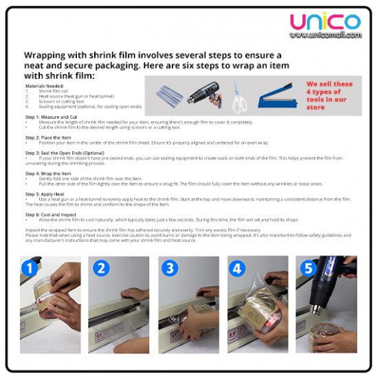 Packaging PVC Shrink Wrap Film - 16cm x 10m | Durable & Affordable Packaging PVC Shrink Wrap Film - 16cm x 10m | Durable & Affordable