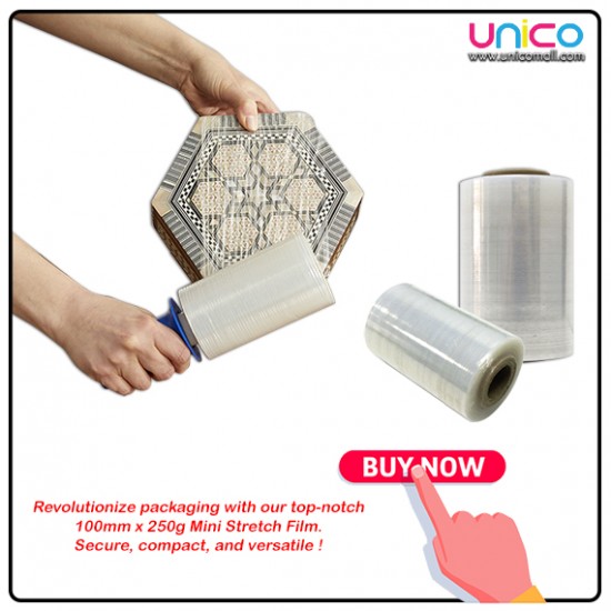 Premium Mini Stretch Film by Evio Asia - 100mm x 250g | Unicomall Premium Mini Stretch Film by Evio Asia - 100mm x 250g | Unicomall
