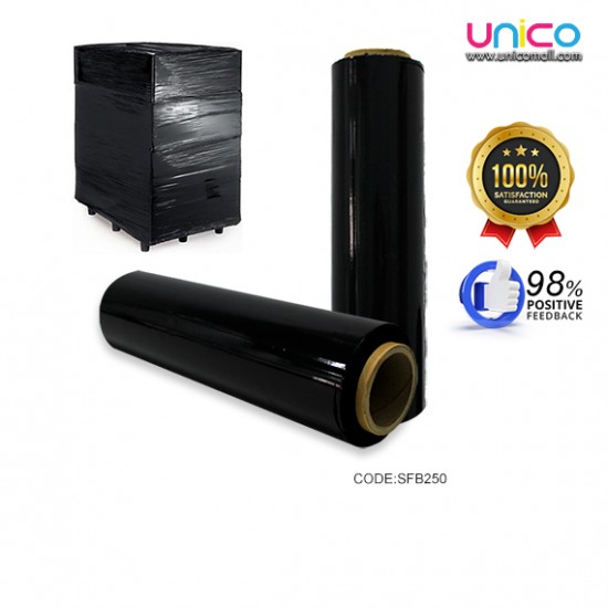 Black Stretch Film Box Wrapping Plastic Roll Width 250mm Black Stretch Film Box Wrapping Plastic Roll Width 250mm