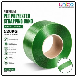 Premium PET Polyester Strapping Band 16mm x 0.8mm 520KG Heavy Duty