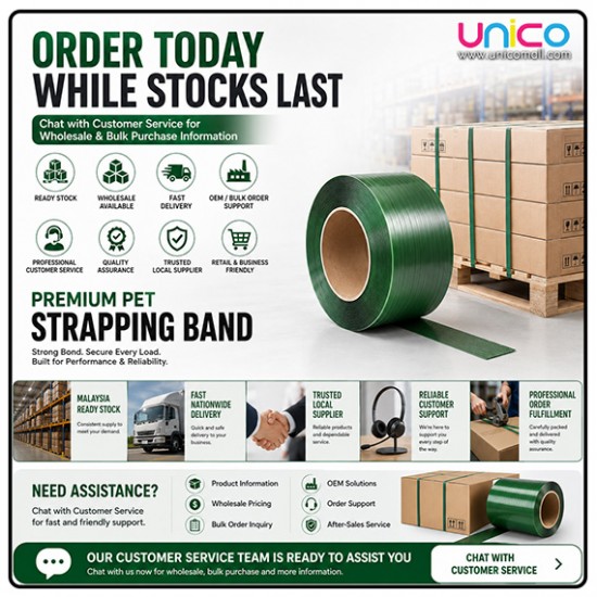 Premium PET Polyester Strapping Band 16mm x 0.8mm 520KG Heavy Duty