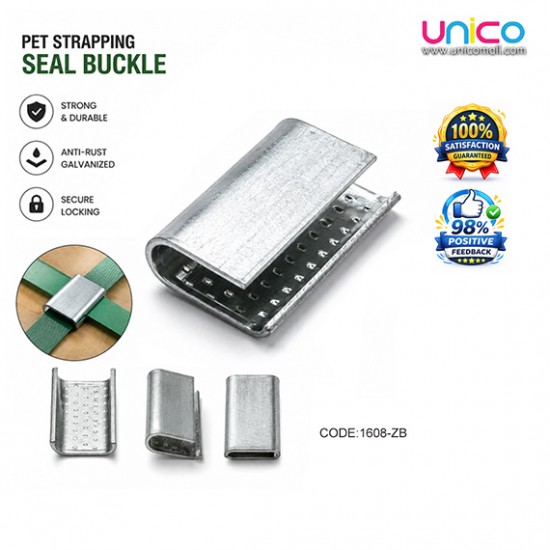16mm PET Strapping Seal Buckle Galvanized Steel Clips 1kg Pack