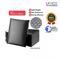 Black Bubble Mailers 25cm x 34cm – Self-Adhesive, Lightweight, and Protective Envelopes