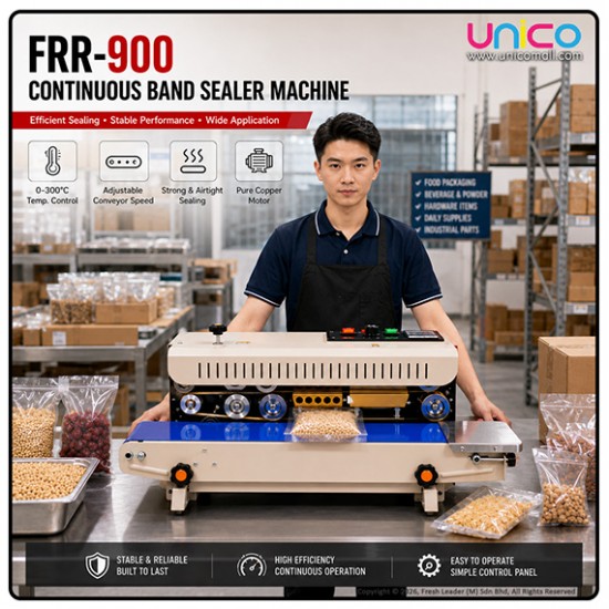 FRR-900 Continuous Band Sealer Machine Heavy Duty Heat Sealer