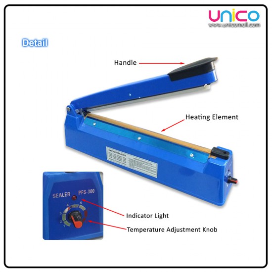 Lightweight Hand Type Impulse Sealer Length 300MM